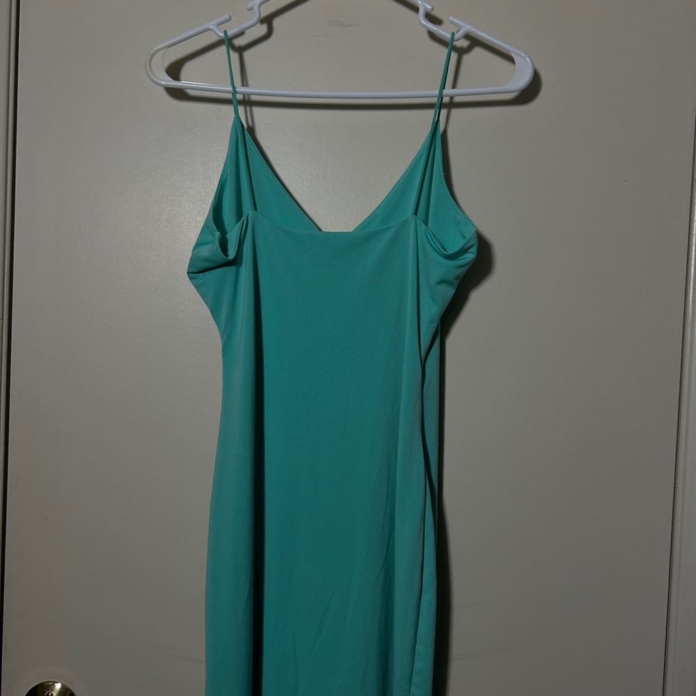 Teal Spaghetti Strap Dress - Picture 3 of 3